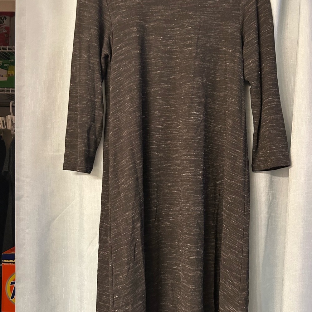 Hilary Radley Charcoal Long Sleeve Dress